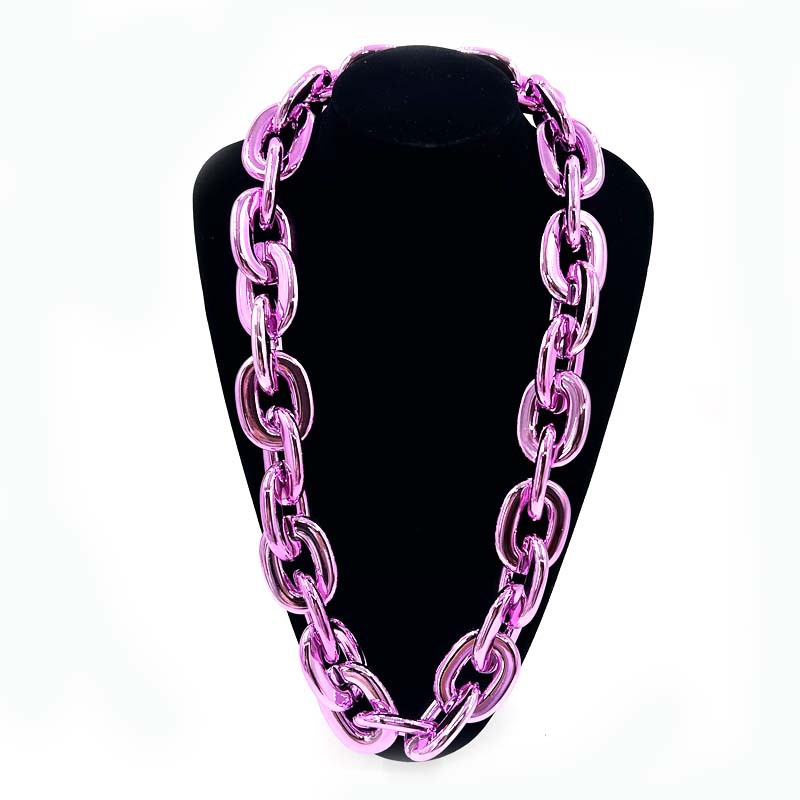 Amazon europeo y americano nuevo en forma de U hip hop CCB exagerado collar de oro grande rendimiento personalizado fiesta Festival accesorios de rendimiento