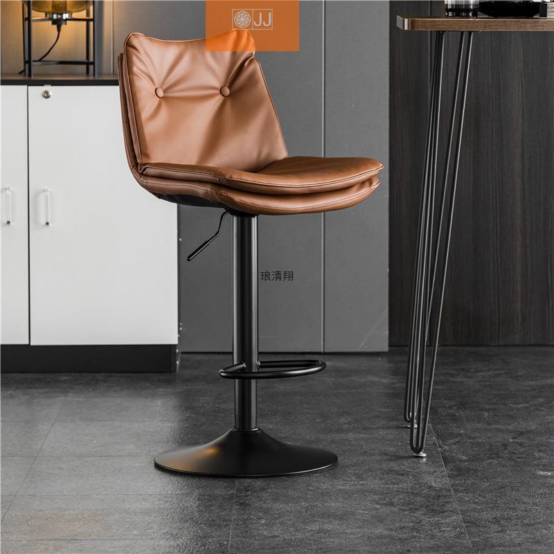 Bar Stool with Backrest, Cashier Chair, Bar Chair, Modern Minimalist Adjustable Light Luxury Home Use