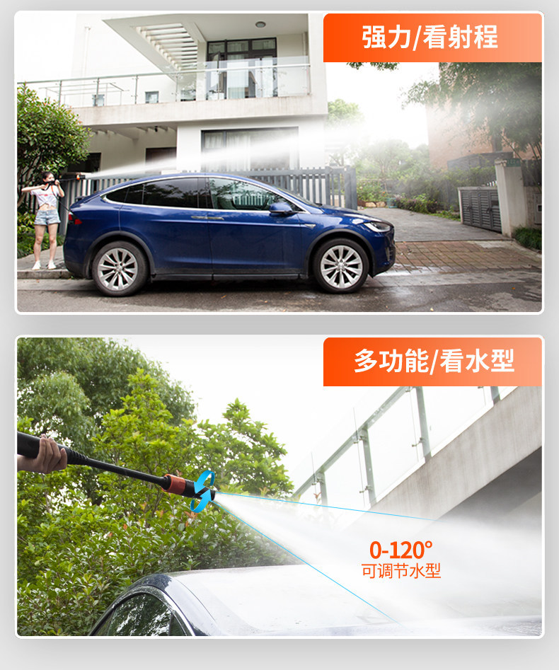 Yili High-Pressure Car Washer 220V Household Cleaning Machine Car-Mounted Self-Service Car Wash Tool Water Gun Air Conditioning High-Pressure Water Gun