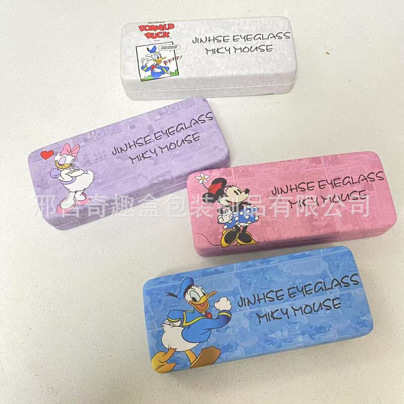 Wholesale Donald Duck Cartoon Glasses Box Drop-proof Pressure-proof Portable Proximity Sight Sunglasses Storage Box High Color Value