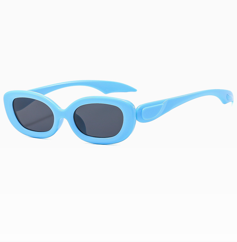 Y2k Solid Color Ac Oval Frame Full Frame Women's Sunglasses display picture 10