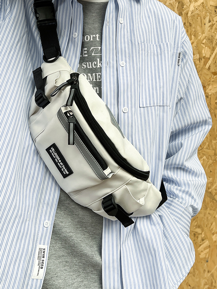 Japanese-Style Ins Chest Bag Harajuku Large-Capacity Crossbody Bag Trendy Brand Multifunctional Sports Motorcycle Small Bag Versatile Chest Bag