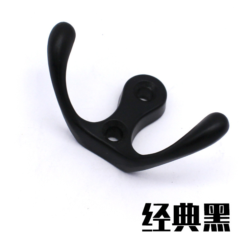 Thickened zinc alloy small hook metal clothes hook bathroom clothes hook coat hook behind door croissant hook wardrobe clothes hook