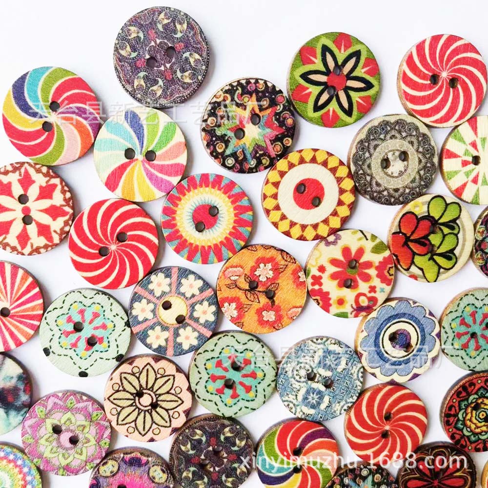 Round Cake Print Buttons(5)