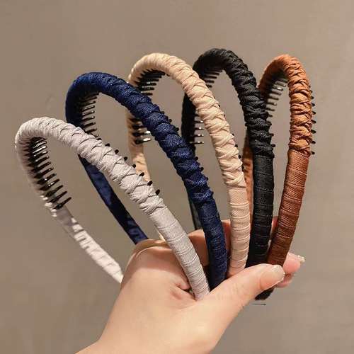  new style headband for women's face wash, special toothed anti-slip hairpin for pressing hair, traceless broken hair braided headband and headwear