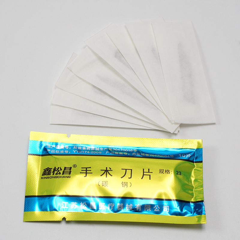 Acero inoxidable grueso mano de cuchillo No. 3 No. 4 ejercicio veterinario industrial mano de cuchillo de tallado mano de cuchillo experimental mano de cuchillo de anatomía biológica