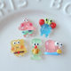 2024 summer new car decoration accessories childhood anime spongebob transparent resin diy material wholesale