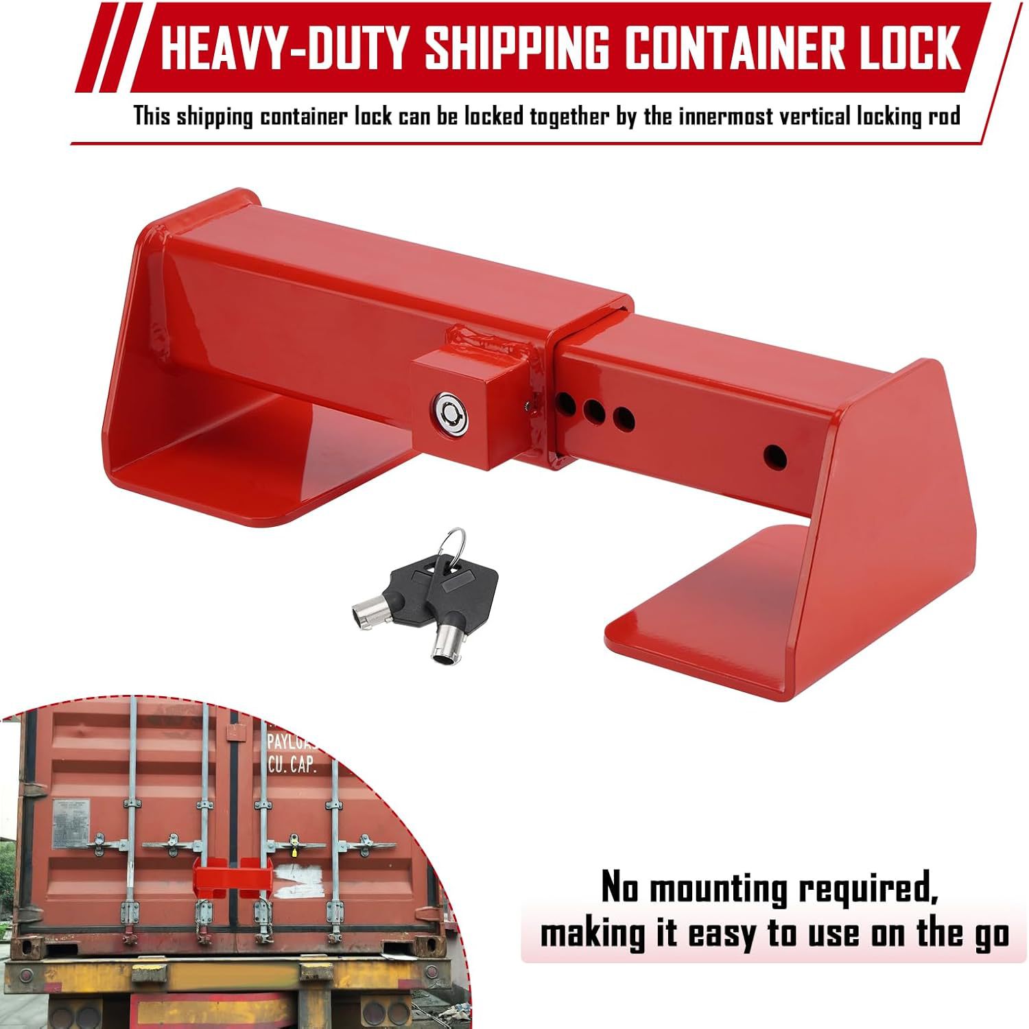 Steel Heavy-Duty Cargo Container Padlock, Shipping Container Lock, Container Door Lock, Semi-Trailer Door Lock