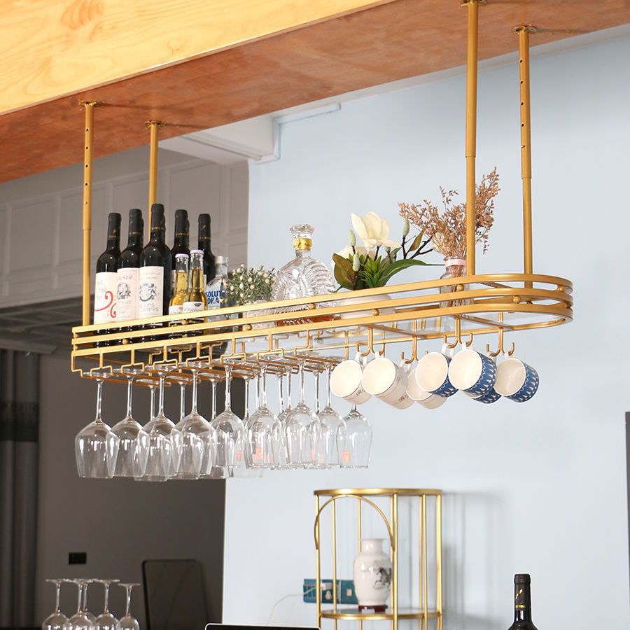 Bar Hanging Wine Rack Wine Glass Rack Upside down Bar Hanger Accessible Luxury Water Cup Rack High-End Red Wine Glass Rack Home Lamp