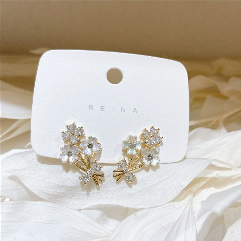 Серьги, летняя серебряная игла, коллекция 2022 года, стиль высокого качества, стиль «легкая роскошь», образец серебро 925