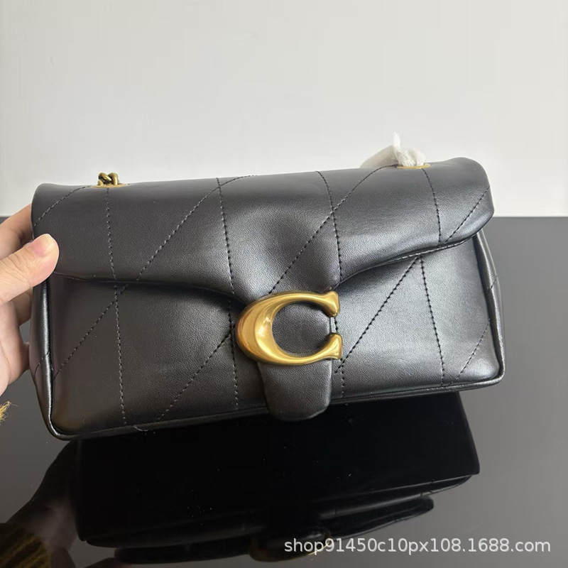 Coach New Tabby26 Dionysus Quilted Chain Bag, Single Shoulder Crossbody Bag, Genuine Leather, Fashionable and Versatile Women's Bag