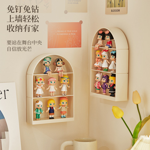 Blind Box Storage and Display Rack Living Room Pop Mart Wall Mounted Decor Figure Display Cabinet Doll Figure Toy Shelf Wall Mounted Cabinet