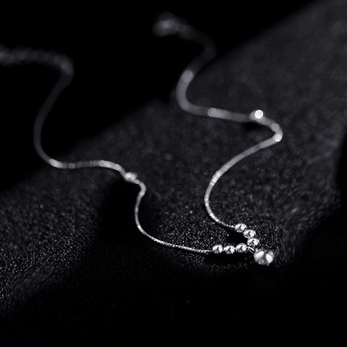 Round Bead Bell Ankle Chain for Women  New Simple and Elegant Style Ins Unique Design Ankle Accessory Fashion Korean Version