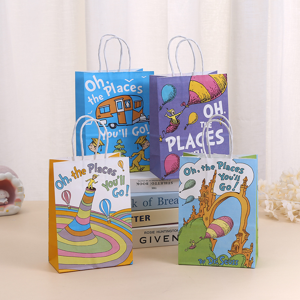 活动卡通礼品袋印花手提袋牛皮纸袋礼物包装袋伴手礼袋纸袋购物袋