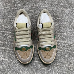 对版复古做旧脏脏鞋男女经典老花小脏鞋百搭休闲板鞋情侣小白鞋