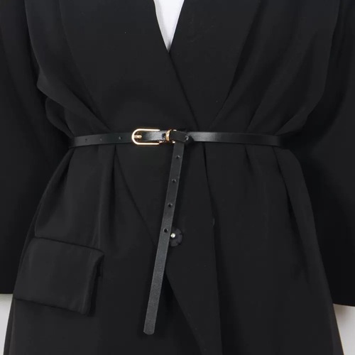 Women's Fine Waist Belt, Versatile Belt, High-End Sense, Simple Pants Belt, Trendy Women's Suit Jeans Fine Belt