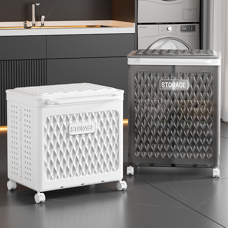 Clothes storage box with large capacity is very large. Everyone uses a flip with pulleys and foldable box. Clothes and quilt storage cabinet.