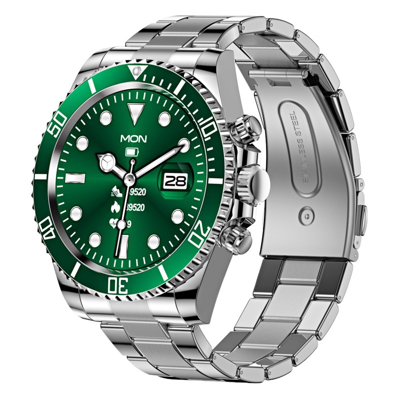 Reloj inteligente deportivo elegante AW12 transfronterizo popular con llamadas Bluetooth, reloj inteligente verde fantasma de agua.