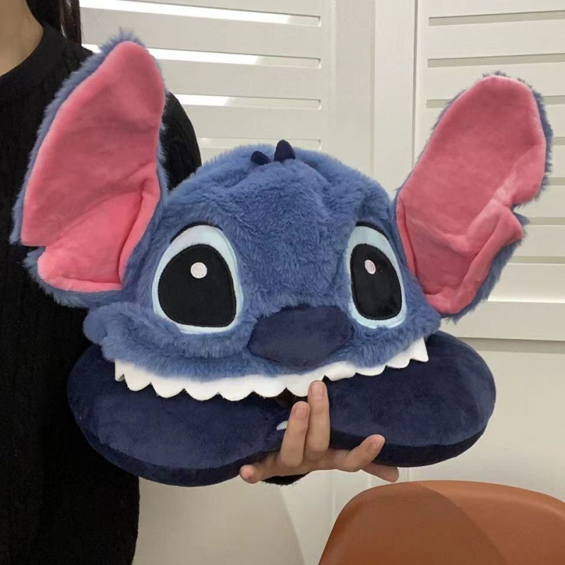 睡眠かわいいステッチ漫画 U 字型枕フード付き昼寝ネックプロテクタークリエイティブネックピロー昼休み誕生日ギフト|undefined