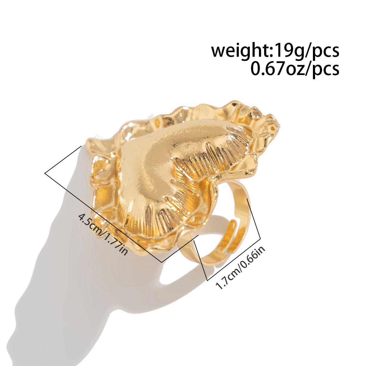 Simple Style Classic Style Geometric Heart Shape Alloy Plating Women's Open Rings display picture 6