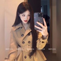 秋季新款法式卡其色风衣外套年秋季新款韩版感包臀半裙显