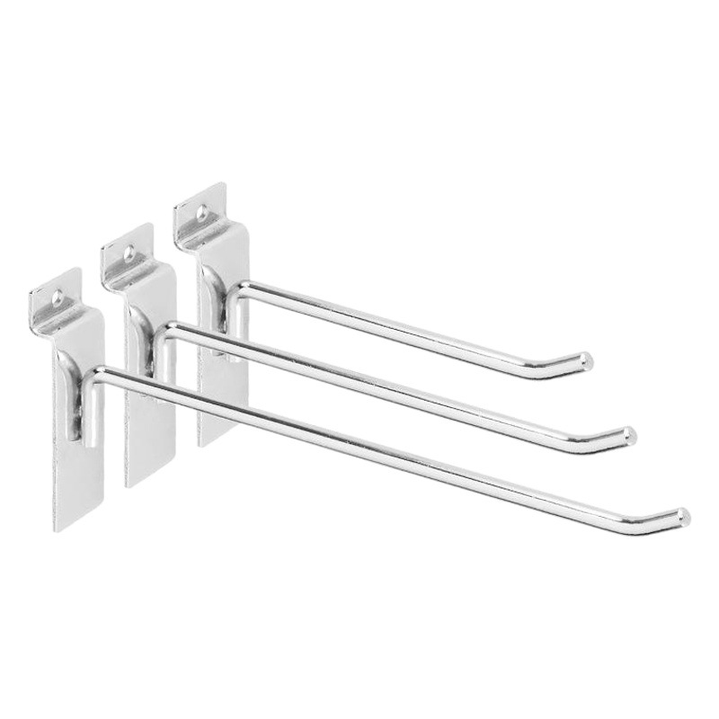 Fábrica al por mayor ranura placa gancho de alambre de metal tarjeta ranura placa gancho supermercado estante pantalla superior placa gancho