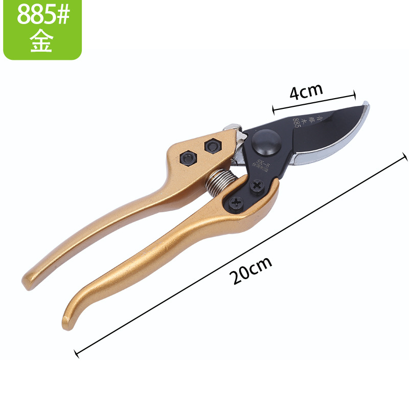 Herramientas de jardín de vid verde tijeras de podar de árboles frutales en stock suministro de flores y frutas tijeras de teflón recubrimiento negro ahorro de mano de obra tijeras de fruta