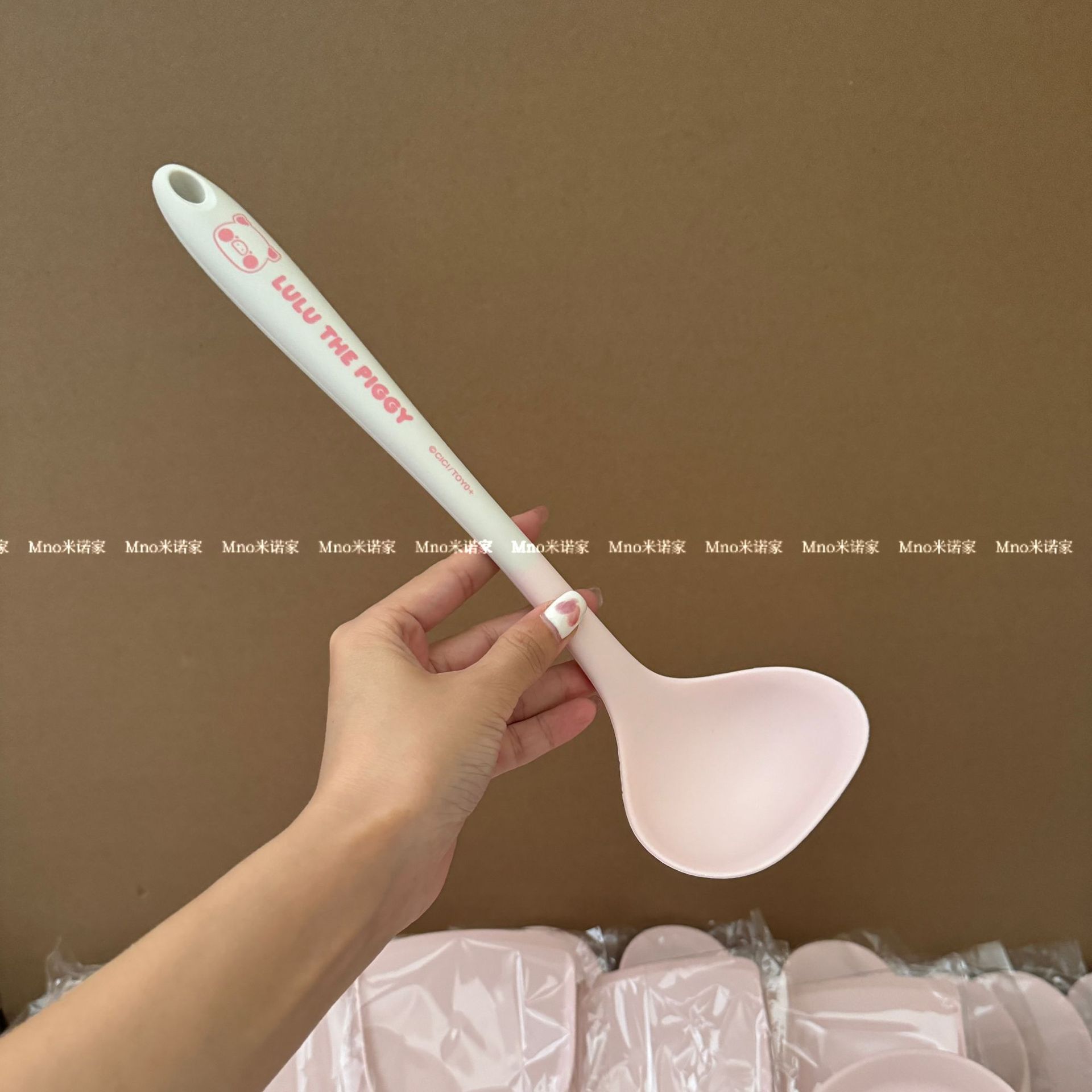 핑크 루루 돼지 실리콘 스푼
