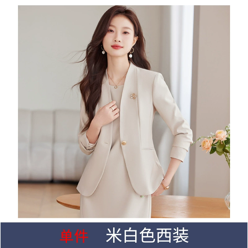 Autumn classic suit, skirt, artificial jacket for work, high-end
