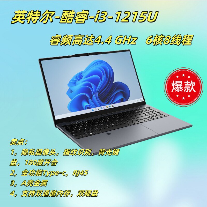 Brand New Intel Core I3-12Th Generation Laptop 6-Core Thin and Light Laptop Gaming Laptop Manufacturer Pc