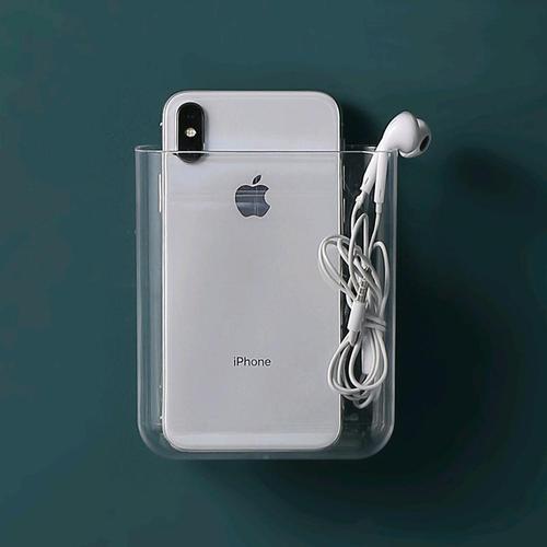 Phone Case without Punching Hole, Wall-mounted Nightstand Shelf, Dorm Room Bedside Organizer, Wall-mounted Storage Box