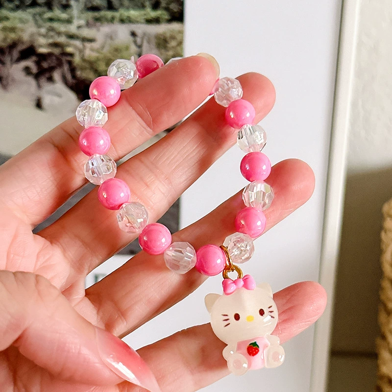Cute cartoon children's beaded bracelet, accessory