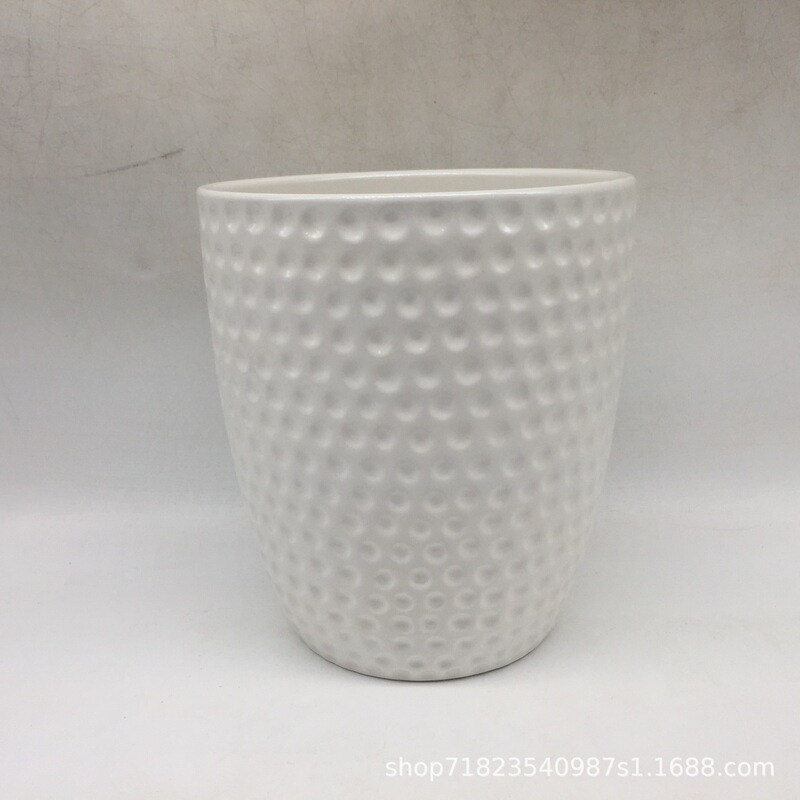 Scandinavian Simple Ceramic Flower Pot Stereo Relief Flower Pot Home Decoration Ornaments Balcony Green Plant Orchid Pot Can Be Customized