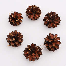 圣诞挂件松果油松diy手工制作节日装饰道具 创意摆件圣诞节装饰品