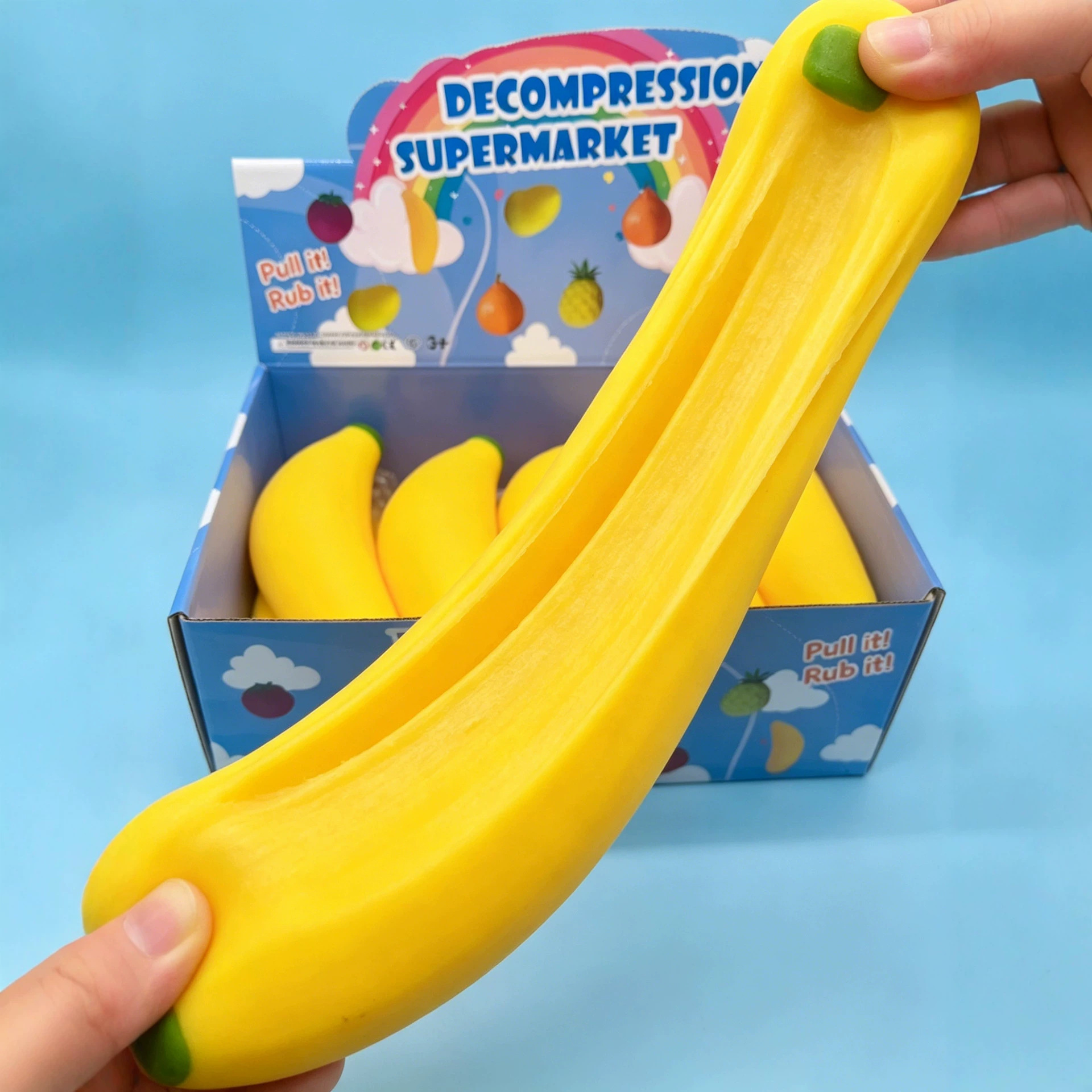 Simulación de plátano rebote lento pellizco pequeño libro rojo húmedo suave sensación muscular suave débil alivio de presión pellizco juguete de música image 5
