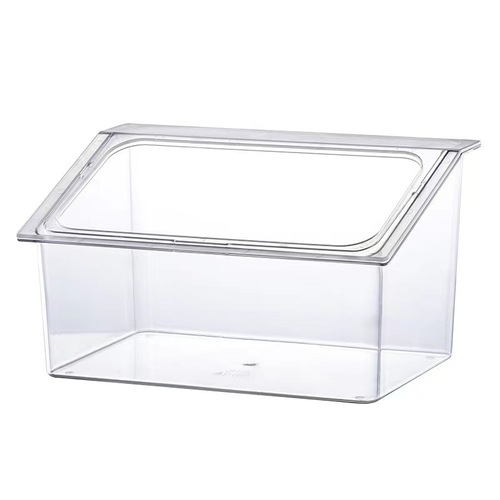 Quantity Rack Plastic Acrylic Transparent Fraction Box with Lid Milk Tea Shop Specialty Condiment Jam Box