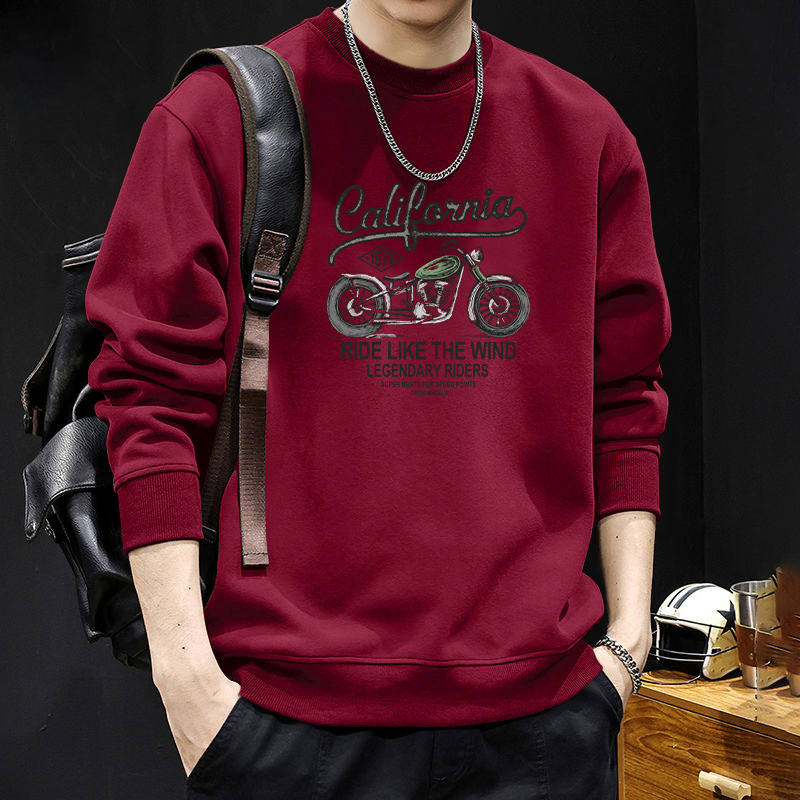 Vintage americano pesado camisa de cuello redondo para hombres primavera y otoño nueva moda juvenil alta sensación chaqueta