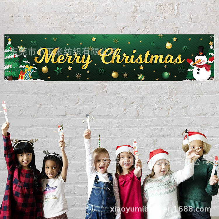 C101 녹색 눈사람 배너 180*40