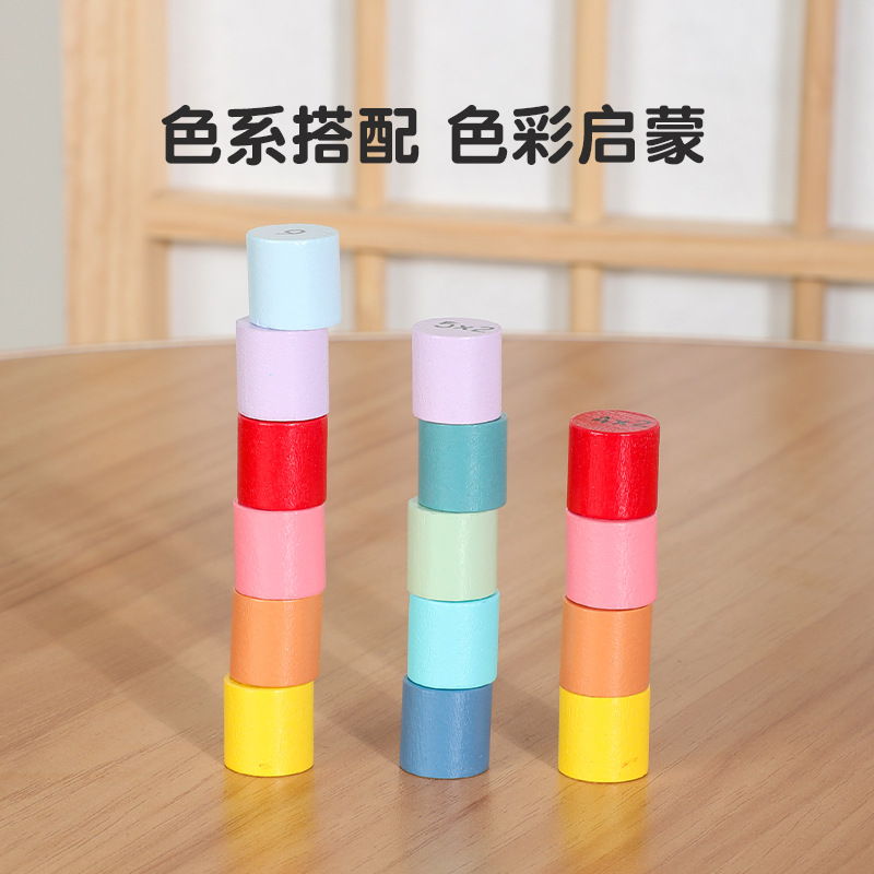 Educación temprana Montessori ayudas didácticas Nueve y nueve tablas de fórmulas de multiplicación Multiplicación de la escuela primaria Tablero de multiplicación de la enseñanza temprana Juguetes educativos para niños