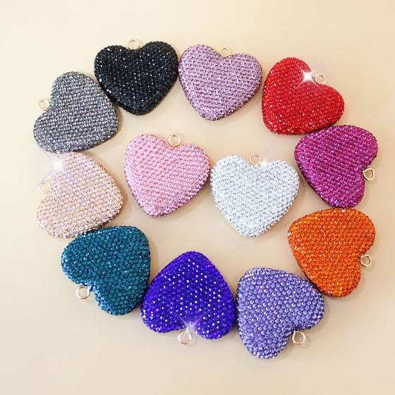 2025 explosions clay love rhinestone DIY jewelry accessories
