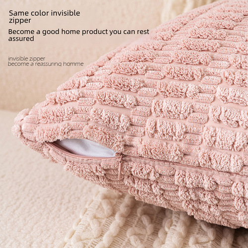 Bamboo Husk Corduroy Pillow Cover with Instagram Style, Living Room Sofa Pillow Case, American Style Throw Pillow, Bedside Cushion Cover, Customizable