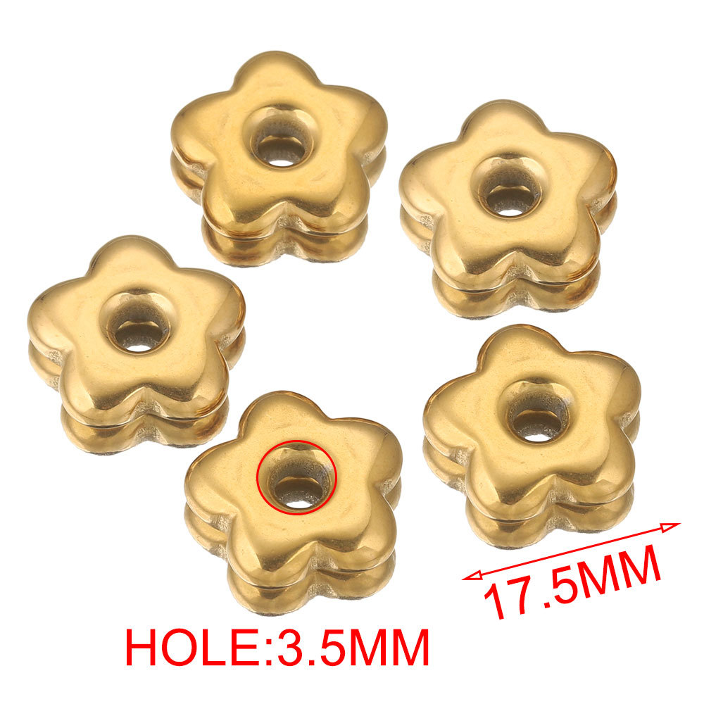 5g Weight 0.03µm Gold Plating Thickness PVD Coated Gold Plating Process Spacer Bars Jewelry Making Type 18K Real Gold Plated Plating Material 5 PCS/Package Quantity Stainless Steel Material Triangle, Moon, Flower Pattern Casual, Cute, Simple Style Style Plating Craft 5 PCS/Package Stainless Steel Triangle Moon Flower Spacer Bars DIY Ornament Accessories 11