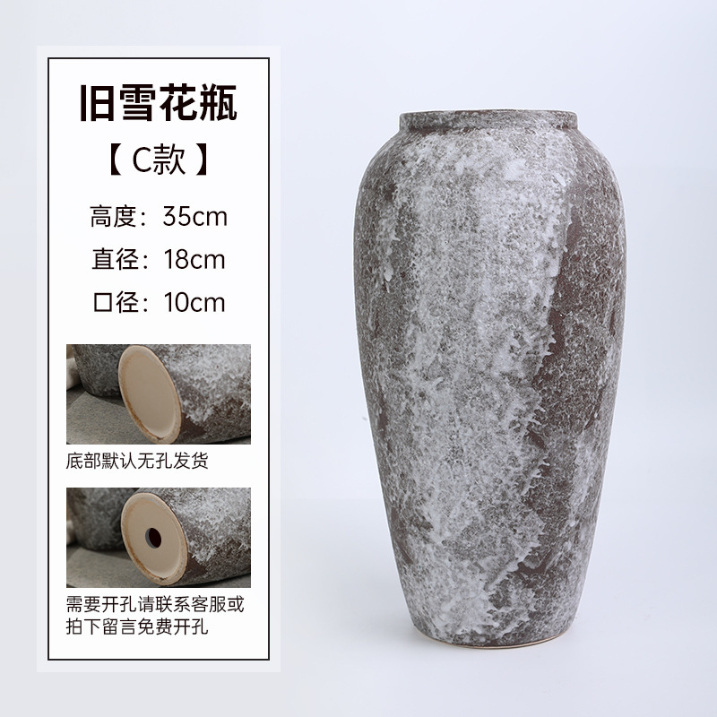 Retro nuevo estilo chino cerámica silenciosa viento viejo decoración vestibular TV armario flor floral acuapónica vasos de cerámica