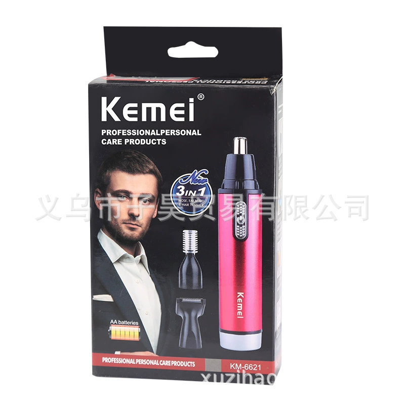 科美 KEMEI KM-6621 сухого типа насадка для носовых волос, триммер для носа