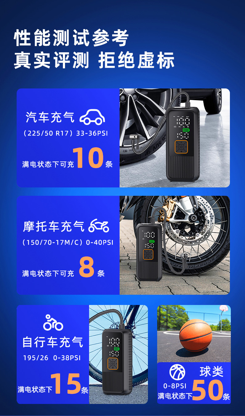 Car Wireless Air Pump Car Inflator Electric Motorcycle Bicycle Ball Power Supply Only for Export Samples
