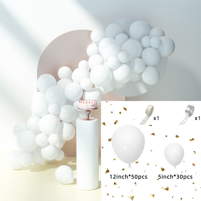 Conjunto de globos de látex de Amazon transfronterizo personalizado decoración de cumpleaños decoración de fiesta boda boda boda cadena de globos al por mayor