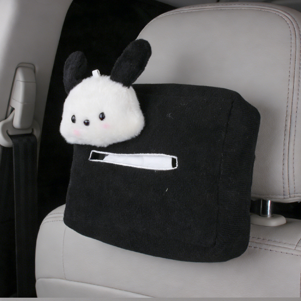 Cartoon muñeca de peluche coche caja de toallas de papel coche tipo colgante lindo perro Pacha bolsa de almacenamiento de decoración interior del automóvil viento fragante
