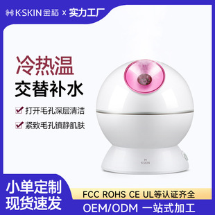 Golden Rice Facial Steamer Humidifier for Home Use, Dual-Setting Hot and Cold Facial Steaming Device, Spray-Type Hydration Instrument, Nano Moisturizing