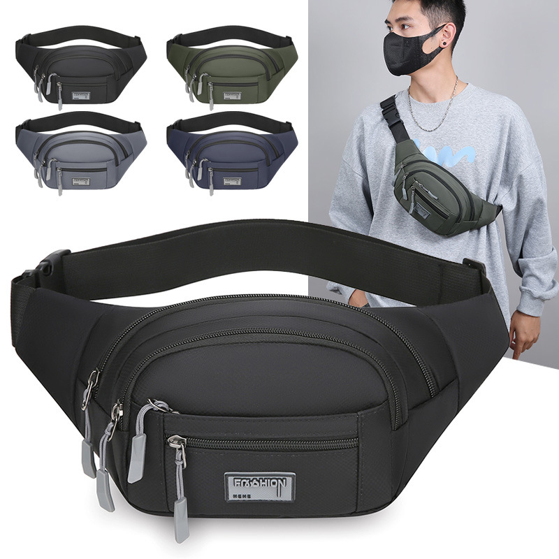 Leisure Outdoor Sports Multifunctional Mountaineering Waist Bag Simple Portable Waterproof Wear-resistant Shoulder Crossbody Chest Bag for Cross-border