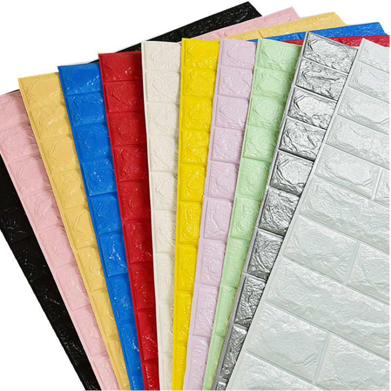 砖纹带图案自粘仿真砖纹电视背景墙3D立体客厅卧室幼儿园软包墙贴|ru